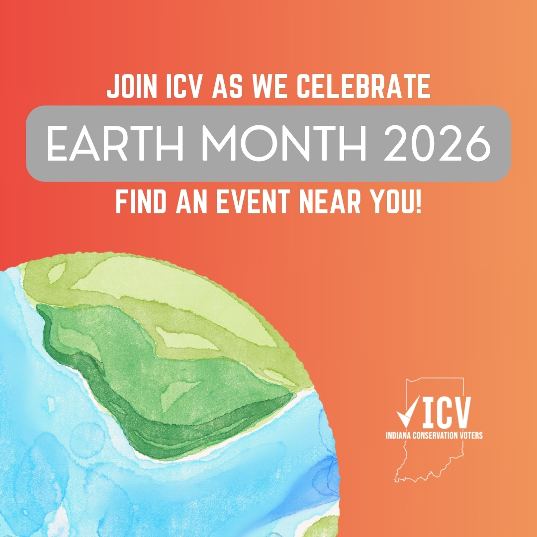 Join ICV as we celebrate Earth Month 2026 graphic featuring text and drawing of planet earth along with ICV logo